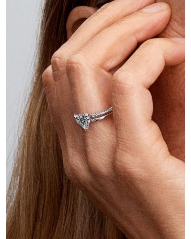 Anillo Pandora Corazón Doble Banda 193100C01 - foto 3
