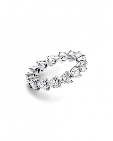 Anillo Pandora Alianza de Corazones Transparentes 193103C01 - foto 2