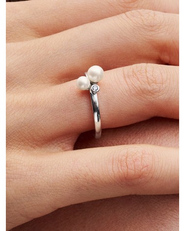 Anillo Pandora Dúo de Perlas Cultivadas de Agua Dulce Tratadas 193156C01 - foto 3