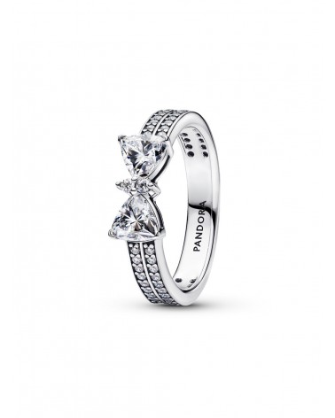 Anillo Pandora Doble Banda Lazo Brillante 193552C01