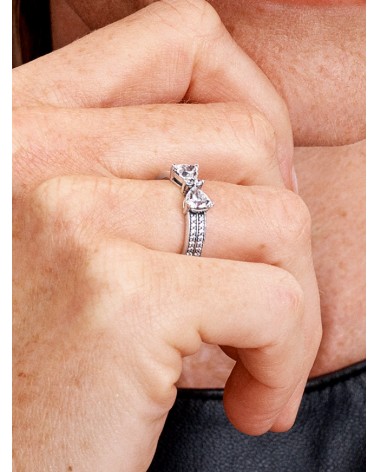 Anillo Pandora Doble Banda Lazo Brillante 193552C01 - foto 3