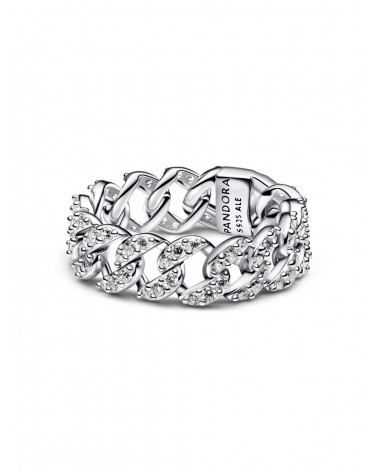 Anillo Pandora Cadena Cubana en Pavé 193557C01