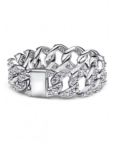 Anillo Pandora Cadena Cubana en Pavé 193557C01 - foto 2