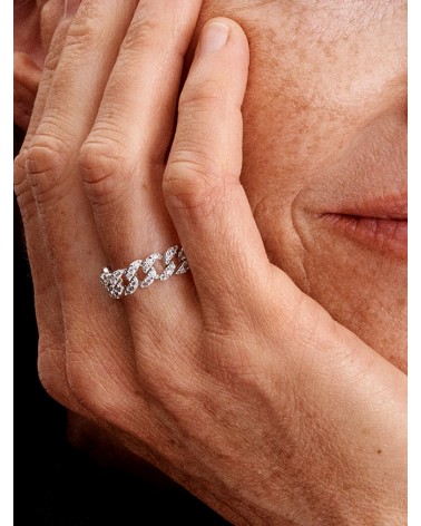 Anillo Pandora Cadena Cubana en Pavé 193557C01 - foto 3