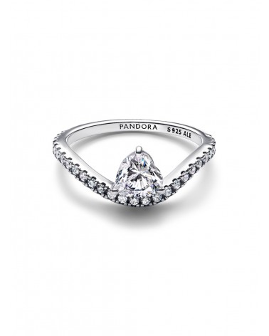 Anillo Pandora Corazón Ondulado en Pavé 193661C01 - foto 2