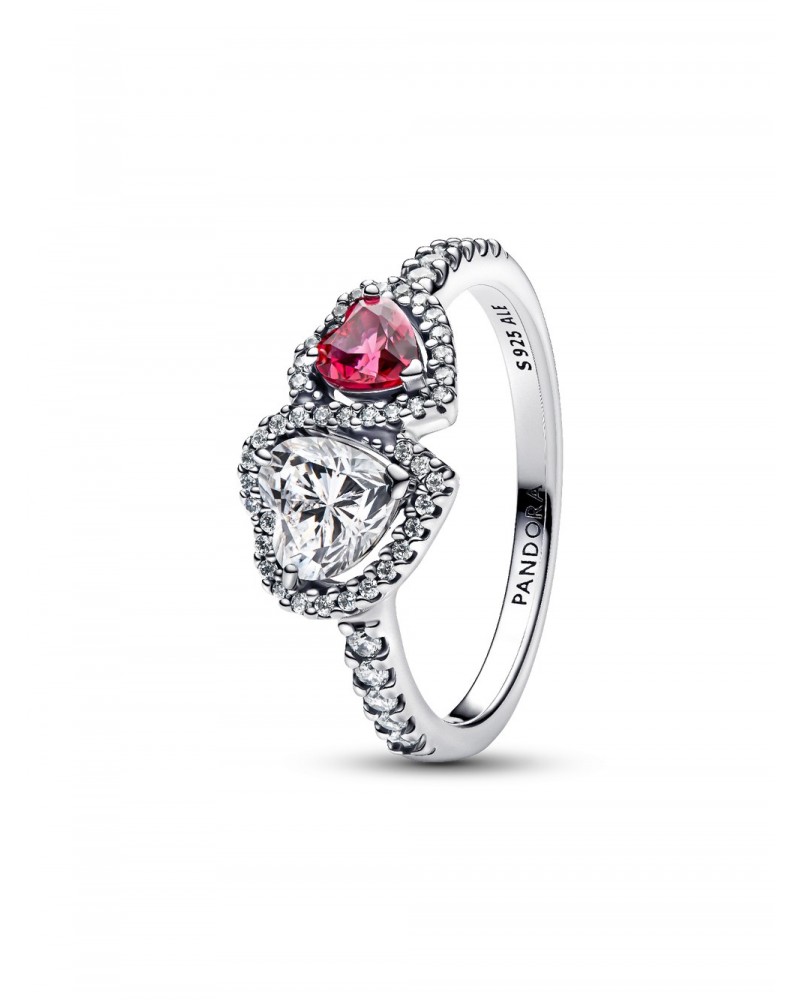 Anillo Pandora Halo Corazones 193662C01