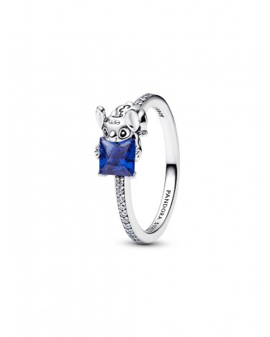 Anillo Pandora Gema y Stitch de Disney Azul 193740C02