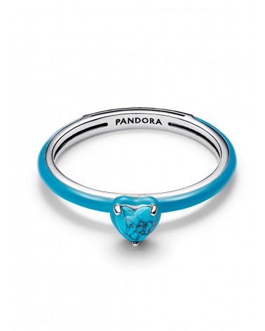 Anillo Pandora Gema Corazón Color Turquesa 193828C01 - foto 2