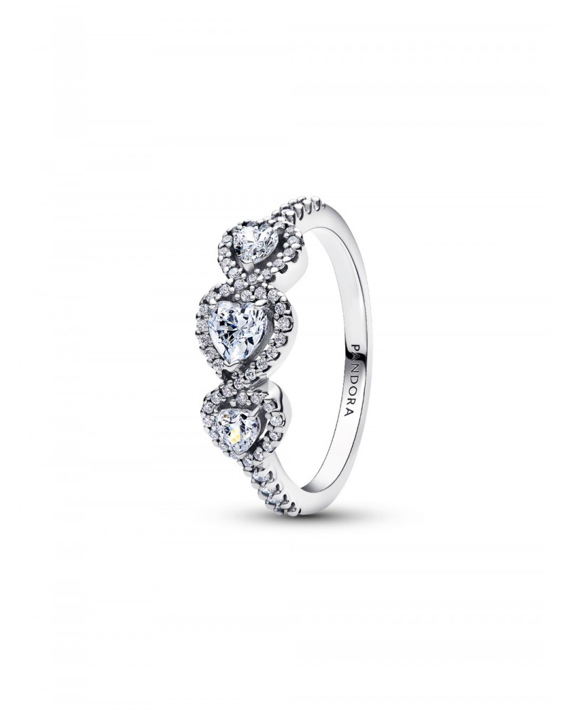 Anillo Pandora Trilogía de Corazones y Halo 194413C01