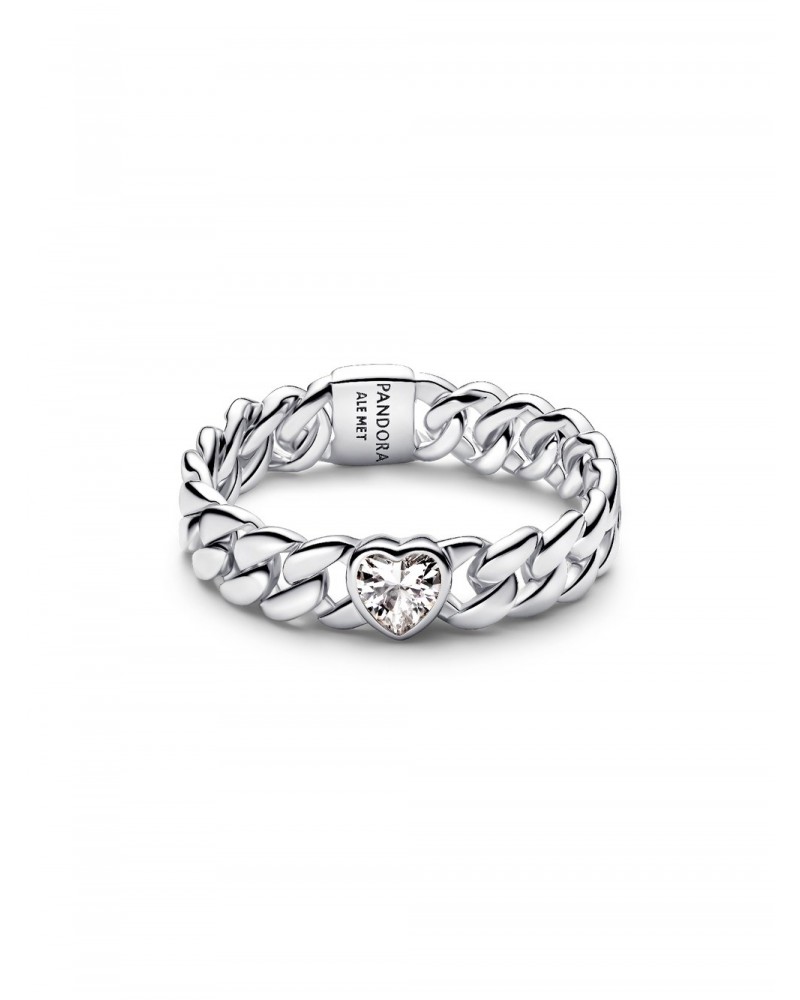 Anillo Pandora Cadena Cubana Corazón 194386C01