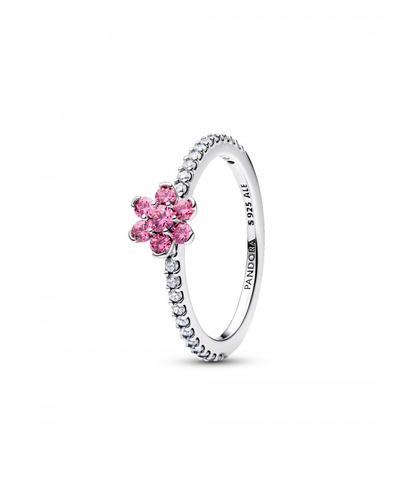 Anillo Pandora Flor Brillante Rosa 194499C02