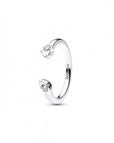 Anillo Pandora Abierto Mano de Fátima y Ojo con Diamantes Creados en Laboratorio 194590C01