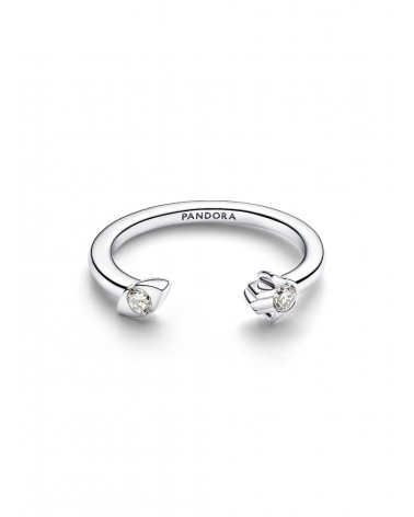Anillo Pandora Abierto Mano de Fátima y Ojo con Diamantes Creados en Laboratorio 194590C01 - foto 2