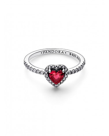 Anillo Pandora Corazón Rojo en Relieve 198421C02 - foto 2