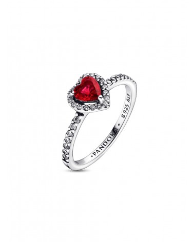 Anillo Pandora Corazón Rojo en Relieve 198421C02 - foto 3