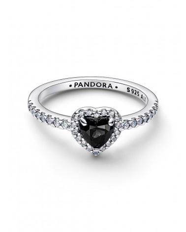 Anillo Pandora Corazón Negro Elevado 198421C04 - foto 2