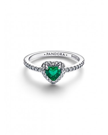 Anillo Pandora Corazón Elevado Verde 198421C07 - foto 2