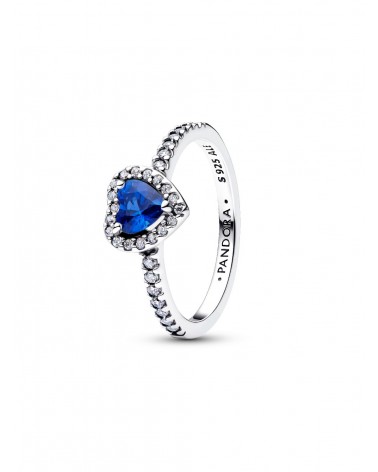 Anillo Pandora Corazón Azul Princesa Elevado 198421C09