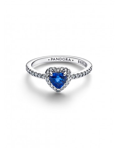 Anillo Pandora Corazón Azul Princesa Elevado 198421C09 - foto 2