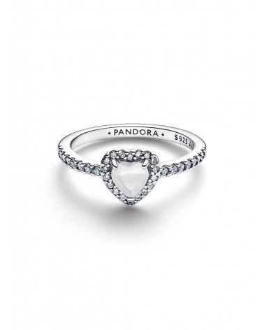 Anillo Pandora Corazón Elevado Blanco 198421C11 - foto 2