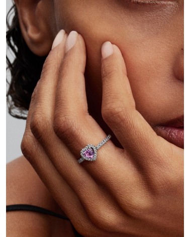 Anillo Pandora Corazón Elevado Lila 198421C12 - foto 3