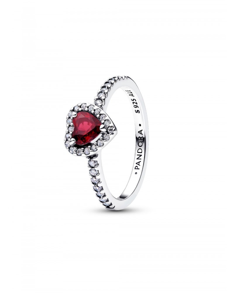 Anillo Pandora Corazón Rosa Fucsia Elevado 198421C13
