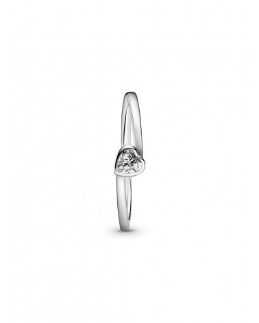 Anillo Pandora Corazón Solitario Transparente Inclinado 199267C02 - foto 3