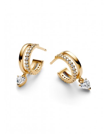 Pendientes de Aro Corazón Colgante Pandora 263685C01 - foto 2