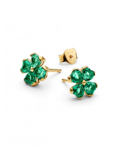 Pendientes de botón Trébol de la Suerte Verde Pandora 264500C01 - foto 2