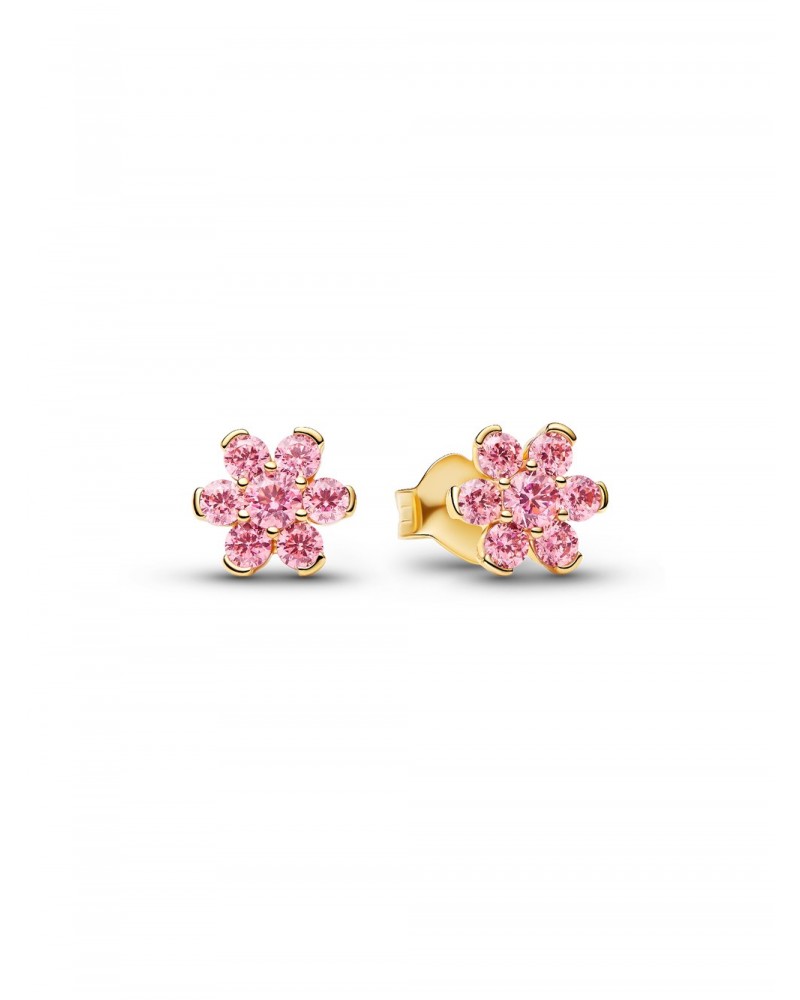 Pendientes de Botón Flor Rosa Brillante Pandora 265115C01