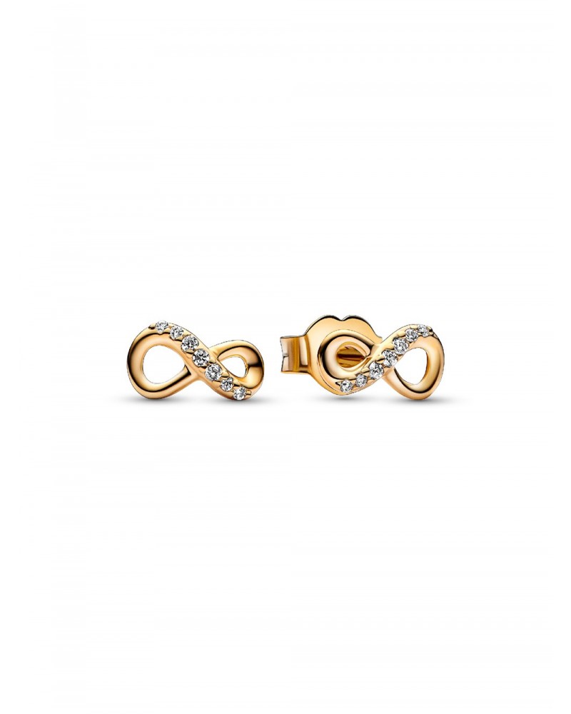 Pendientes de Botón Infinito Brillante Pandora 268820C01