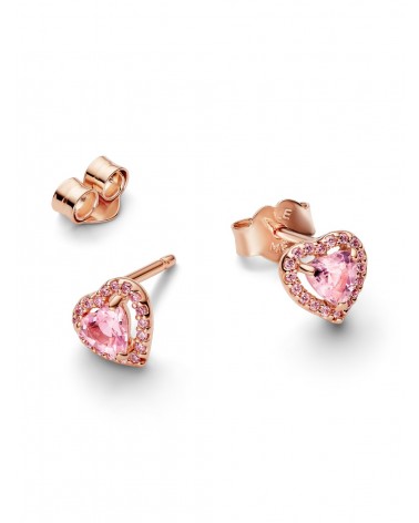 Pendientes de Botón Corazón Elevado Rosa Pandora 288427C02 - foto 2