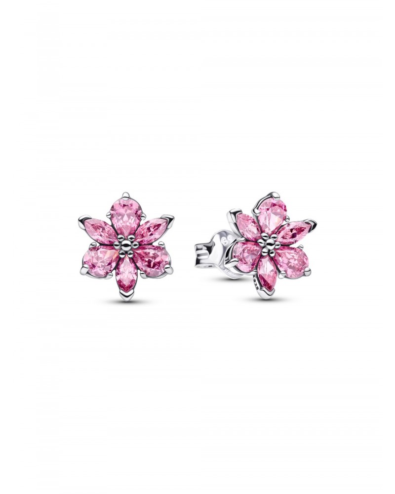 Pendientes de botón Herbario Flor Rosa Brillante Pandora 292633C02