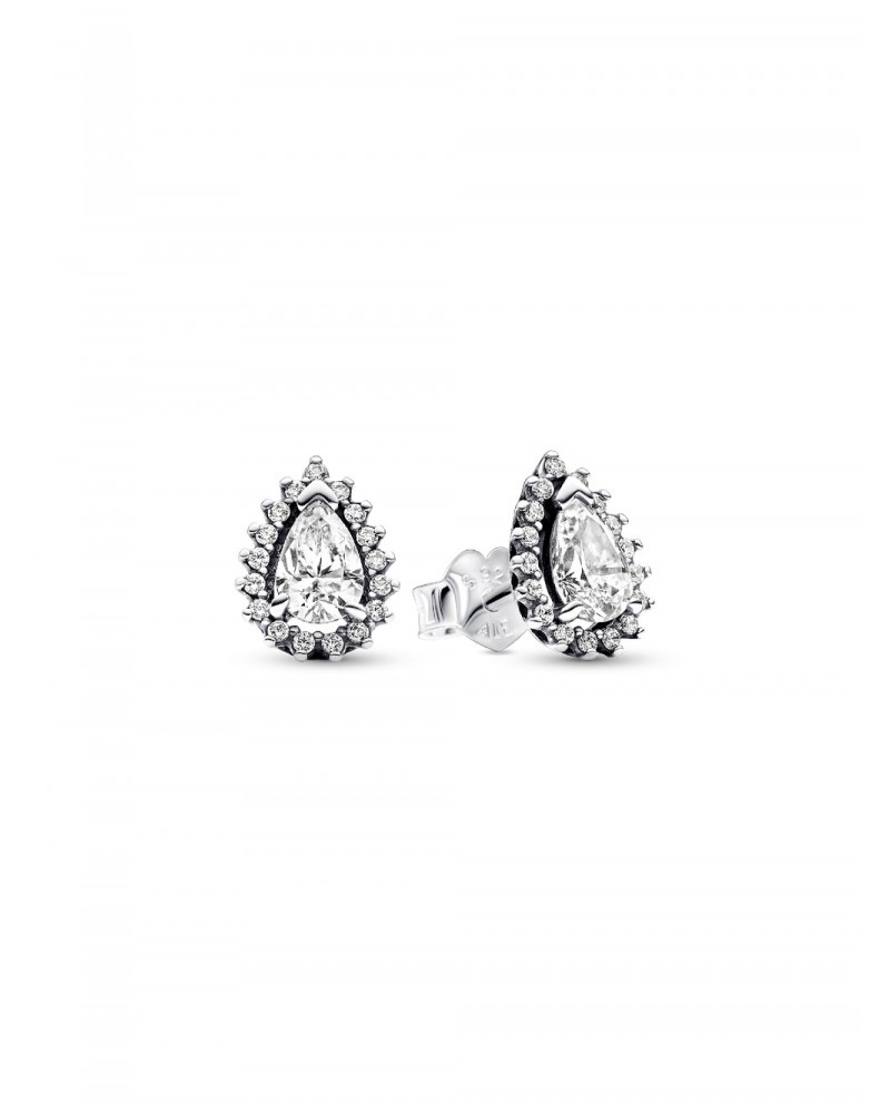 Pendientes de Botón Halo Brillante Corte Pera Pandora 292834C01