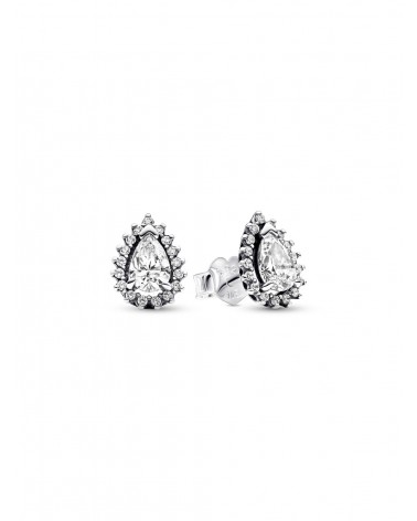 Pendientes de Botón Halo Brillante Corte Pera Pandora 292834C01
