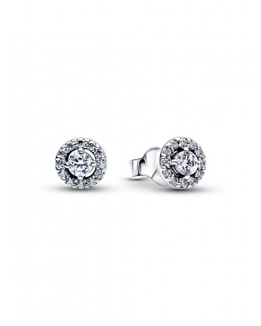 Pendientes de Botón Halo Redondo en Pavé Pandora 293019C01