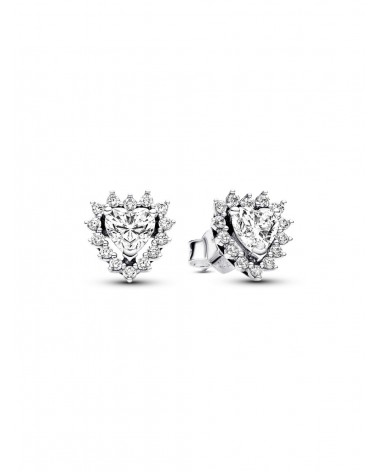 Pendientes de Botón Halo Corazón Brillante Pandora 293097C01