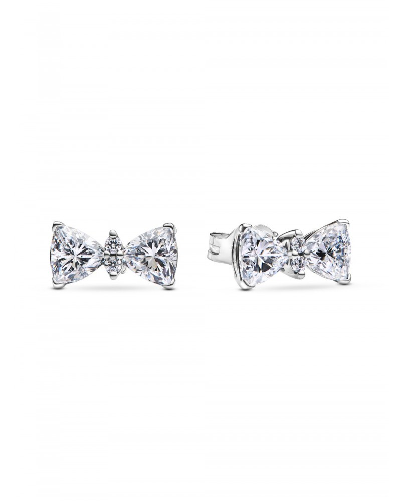 Pendientes de botón Lazo Brillante Pandora 293506C01
