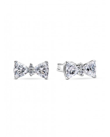 Pendientes de botón Lazo Brillante Pandora 293506C01