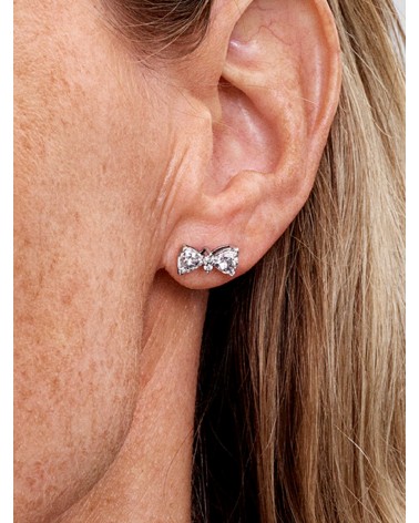 Pendientes de botón Lazo Brillante Pandora 293506C01 - foto 2