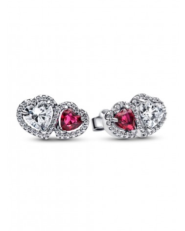 Pendientes de Botón Halo Corazones Pandora 293633C01