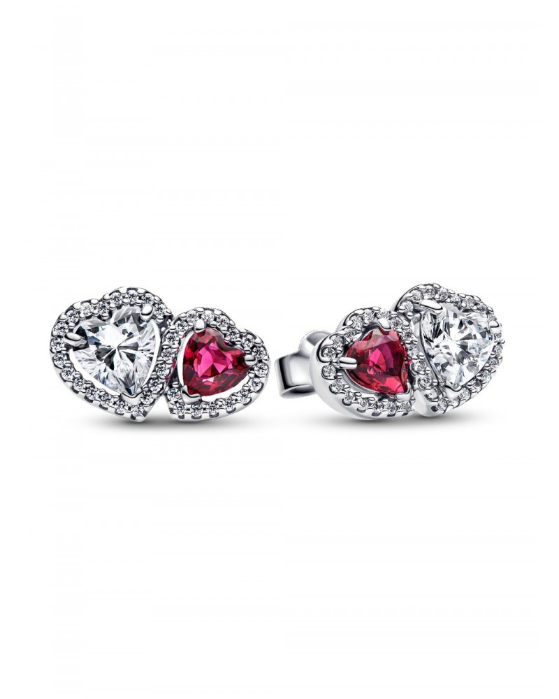 Pendientes de Botón Halo Corazones Pandora 293633C01