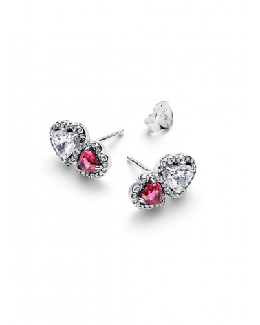 Pendientes de Botón Halo Corazones Pandora 293633C01 - foto 2