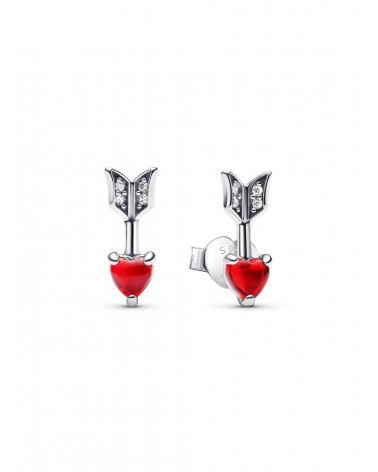 Pendientes Pandora Flecha y Corazón Cristal de Murano 293668C01