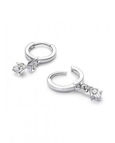 Pendientes de Aro Talismán con Diamantes Creados en Laboratorio Pandora 294587C01 - foto 2