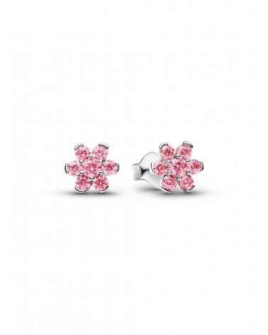 Pendientes de Botón Flor Rosa Brillante Pandora 295115C01