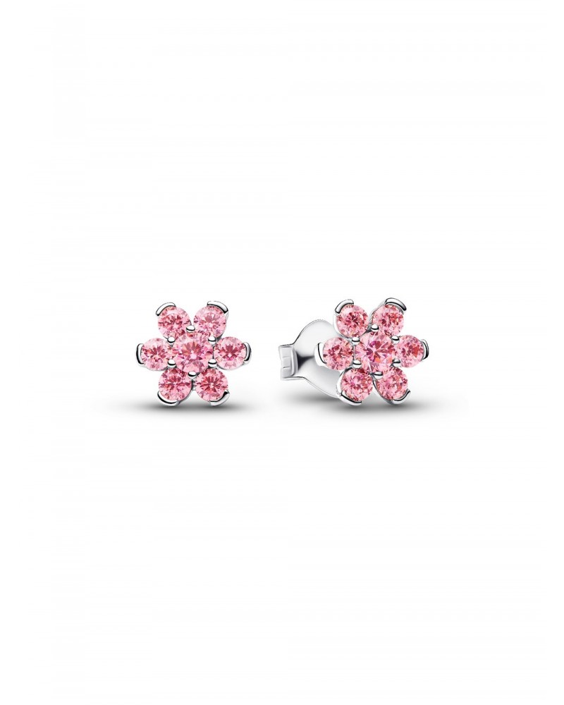 Pendientes de Botón Flor Rosa Brillante Pandora 295115C01