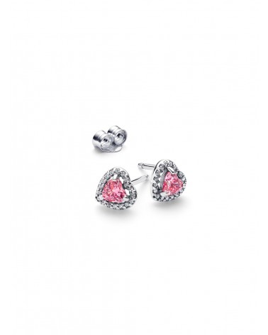Pendientes de Botón Corazón Rosa Pandora 298427C02 - foto 2
