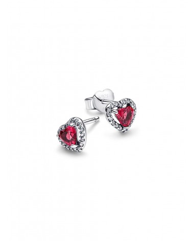 Pendientes de Botón Corazón Elevado Rojo Pandora 298427C04 - foto 2