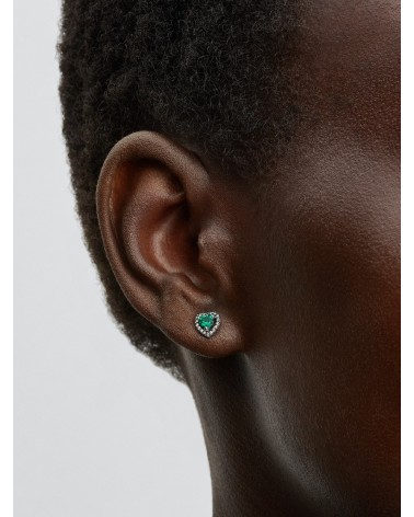 Pendientes de Botón Corazón Elevado Verde Pandora 298427C05 - foto 2